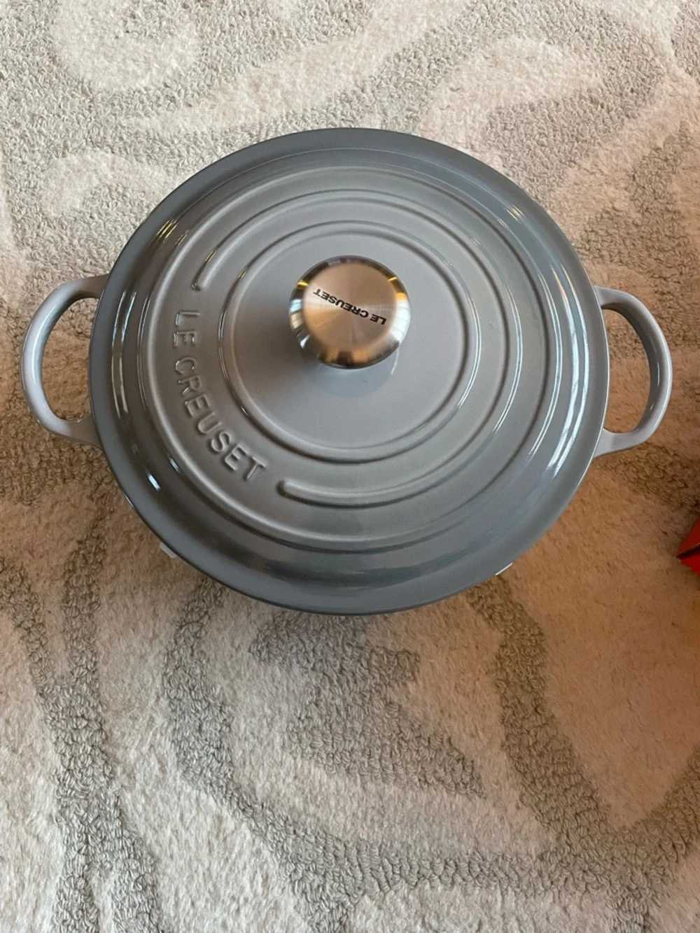 Le Creuset Mist Grey Enameled Cast Iron Round Soup Pot - Picture 4 of 7